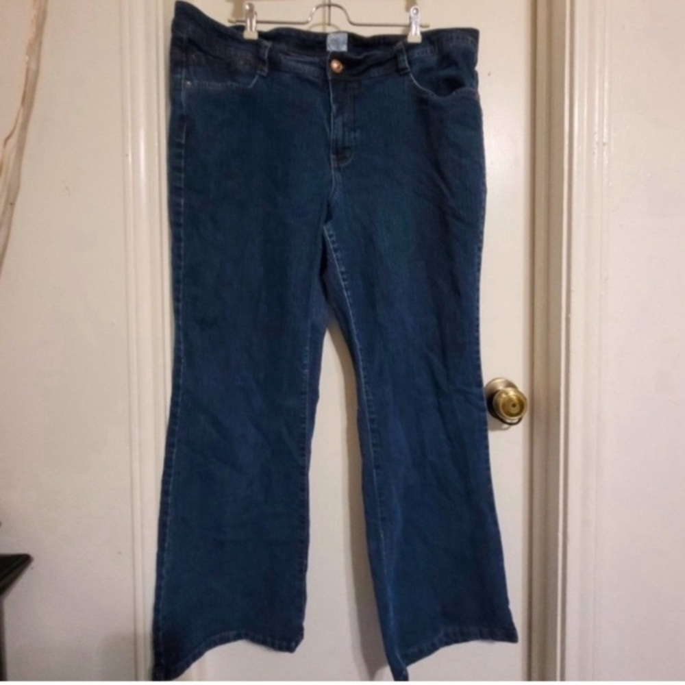 Just My Size 24w dark wash boot cut jeans